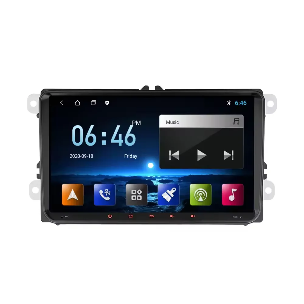 Универсальный 9-дюймовый автомобильный DVD-плеер Android BT Music Car Auto 2din Автомобильная стереосистема для VW Android Player
