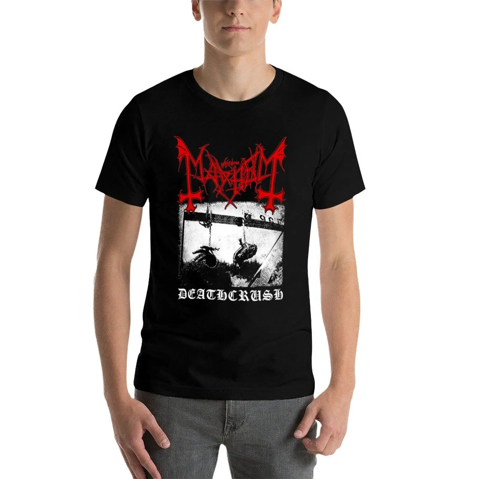 Фото Футболка Mayhem Deathcrush Euronymous Dead Varg, незаменимая футболка, персонализированная футболка, футболки на заказ, черные футболки для мужчин №4