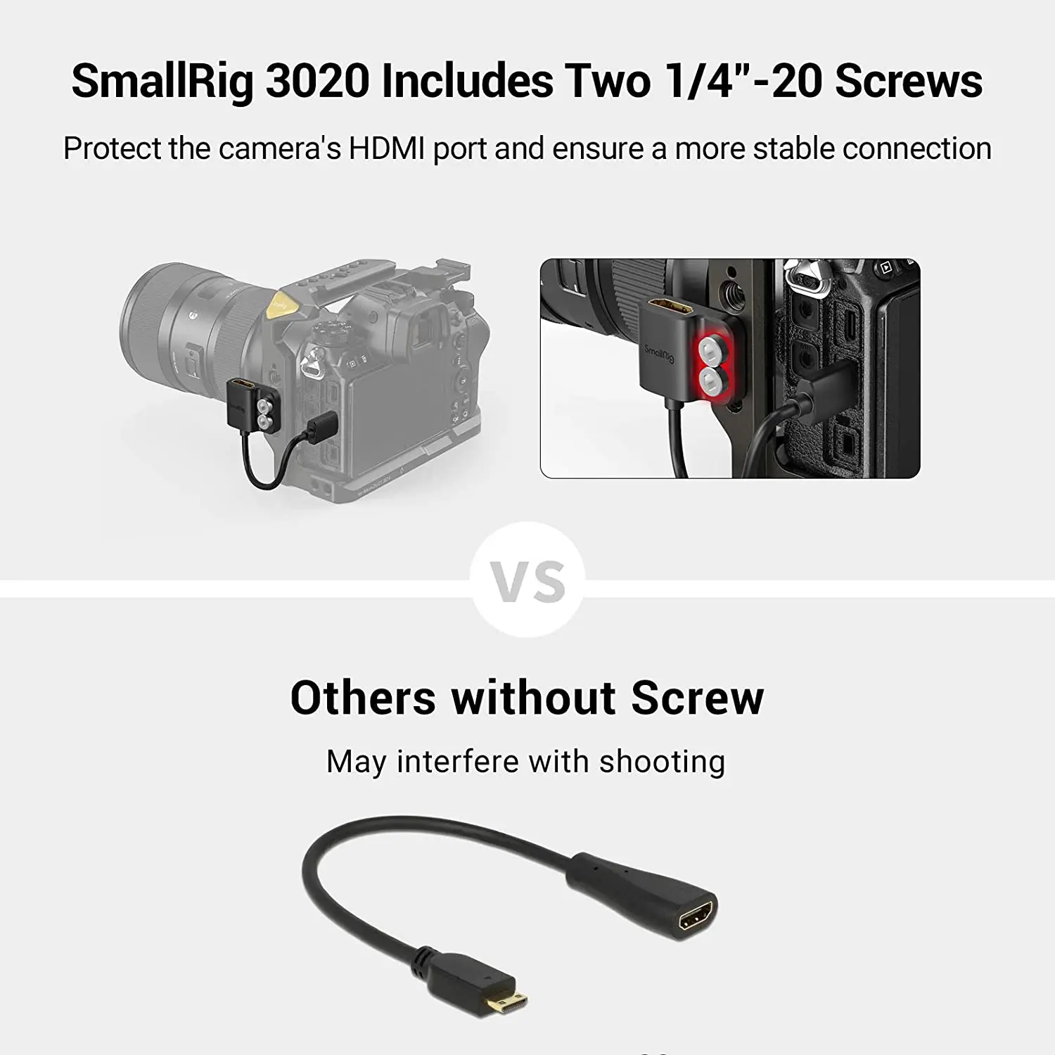 Фото Кабель-адаптер HDMI 4K Ultra sottile SmallRig da A/C A /D A/A для BMPCC 4K e 6K/для Sony A7SIII/для Panasonic 3019 3020 №5