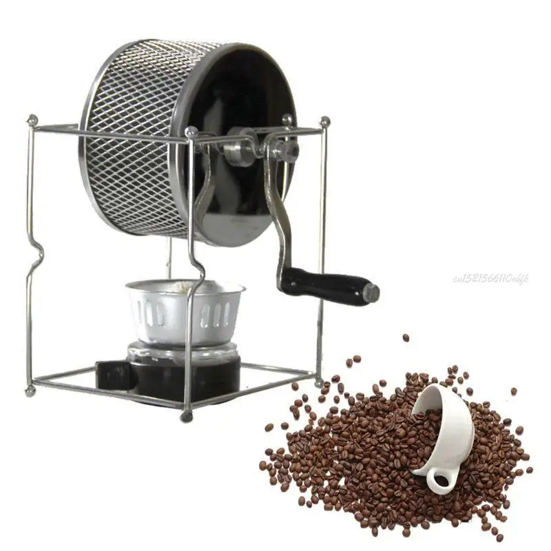 27rb Drum-Type Coffee Roaster Электрическая кофейная зерна для жаровней машины с ручкой арахисовой жаровней для дома