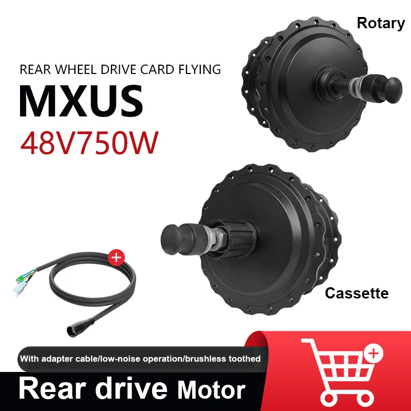 Двигатель MXUS 48V750W, мотор-концентратор заднего приводного колеса, 170 мм, 20/26 дюймов, толстый автомобиль, снежный велосипед, поворотный модифицированный двигатель Fly/Cassette, 35 ~ 40 км/ч