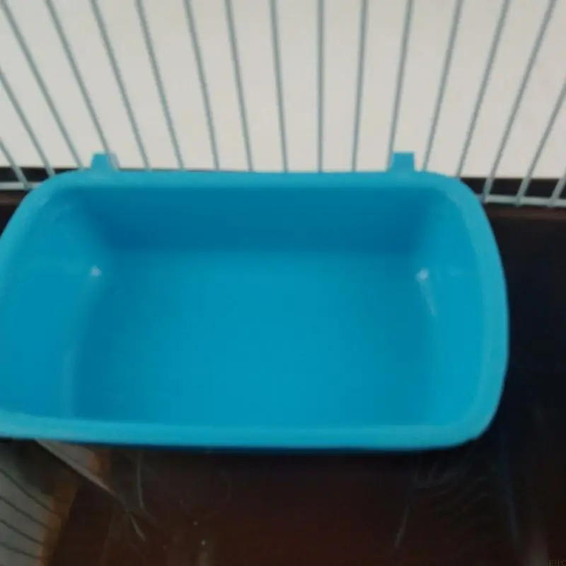E1pc Pet Feeder мелкая животная вода для корпуса с крючками пластиковая клетка Cage Coup Cup Cup Pult прямоугольник для птичьего