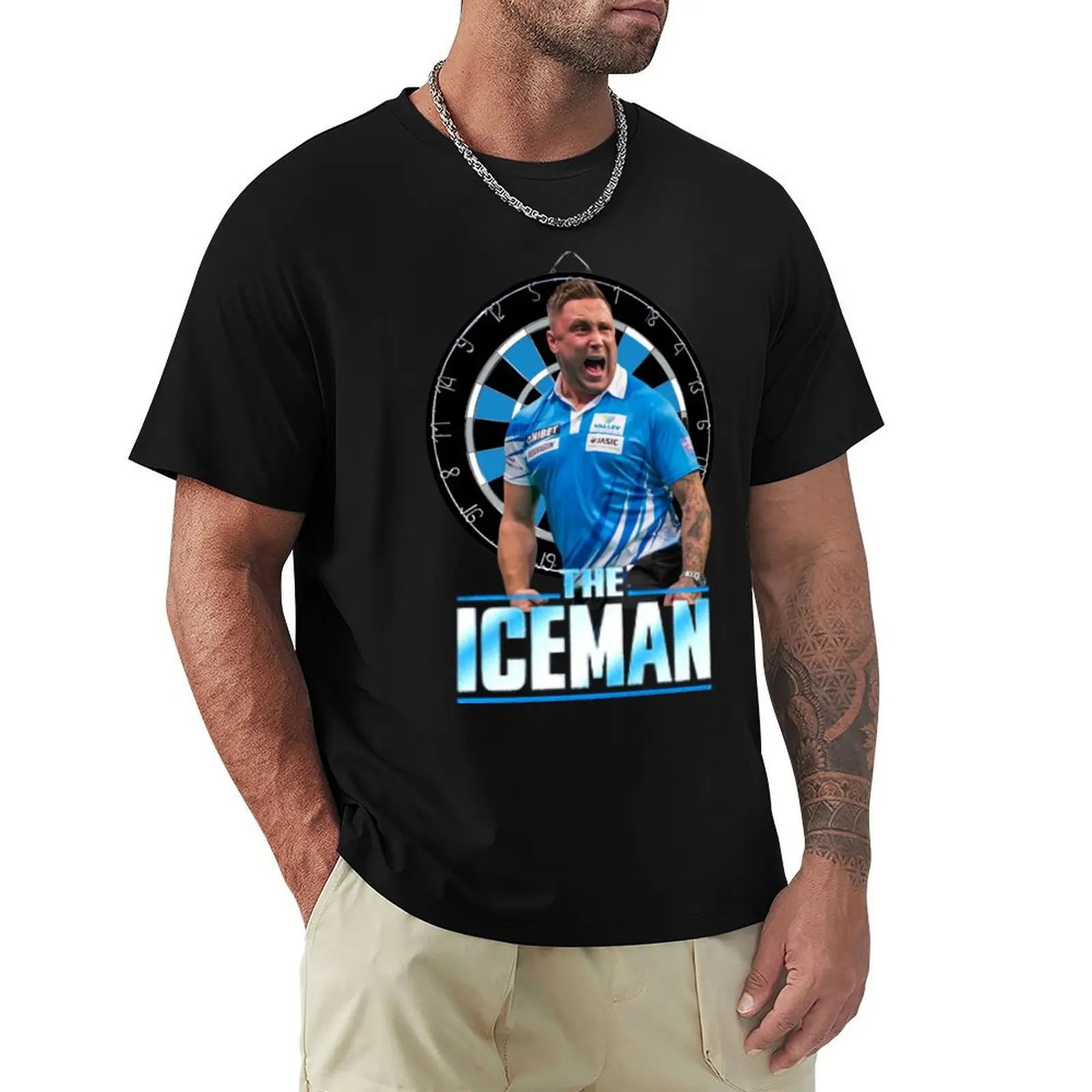 Gerwyn price Darts -Wales The Iceman Darts PDC 2022- the ice man Gerwyn price Футболка возвышенные заготовки футболки для мужчин
