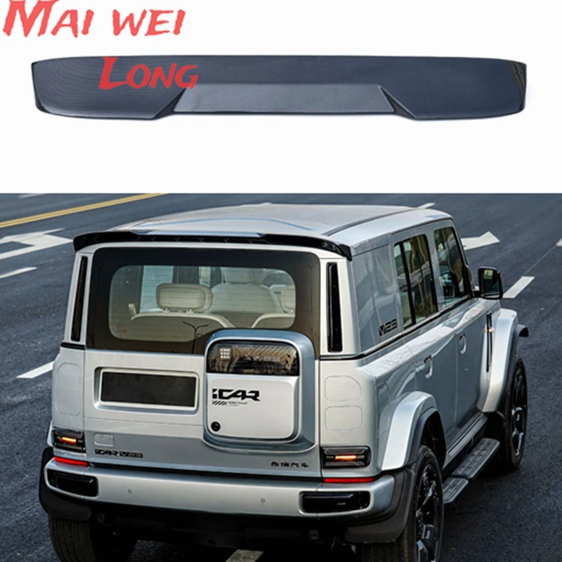 Для Chery iCAR 03 2024, задняя крышка багажника, автомобильный спойлер, крыло, губа, хвостовой дефлектор, глянцевый черный АБС-пластик, внешний тюнинг, доступ