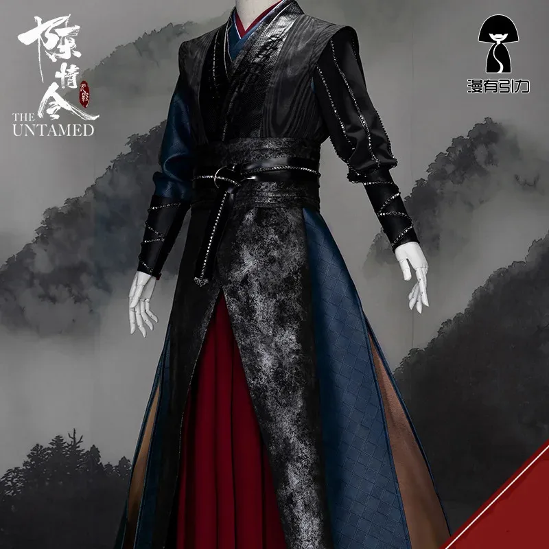 CyMo Dao Zu Shi костюмы для косплея Wei Wuxian Young Grandmaster of Demonic Cultivation костюм для мужчин аниме Wei Wuxian черная одежда