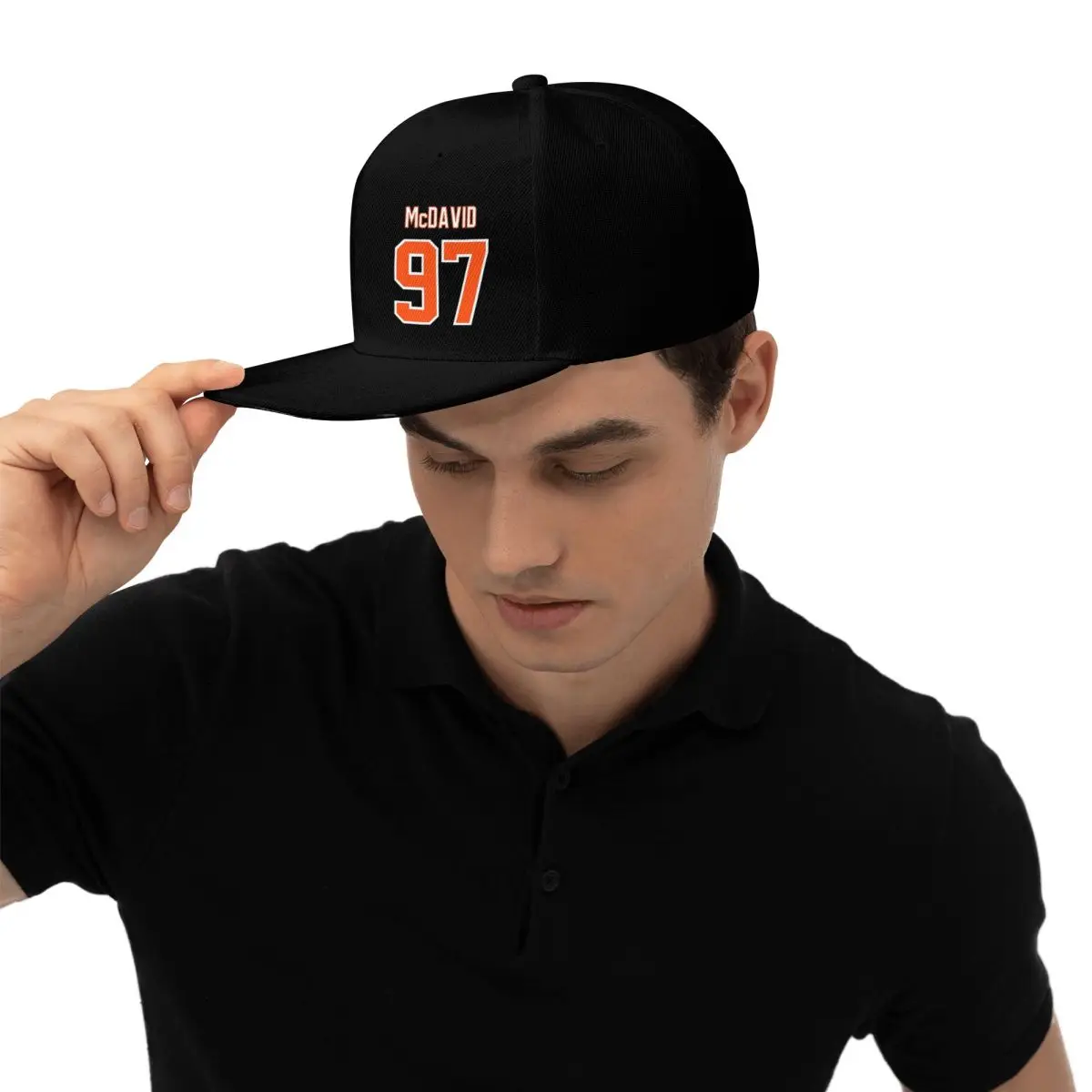 Фото Бейсбольные кепки Connor McDavid 97 для фанатов Edmonton Oilers Snapback, мужские и женские шапки, повседневная кепка, уличная бейсболка, Casquette №2