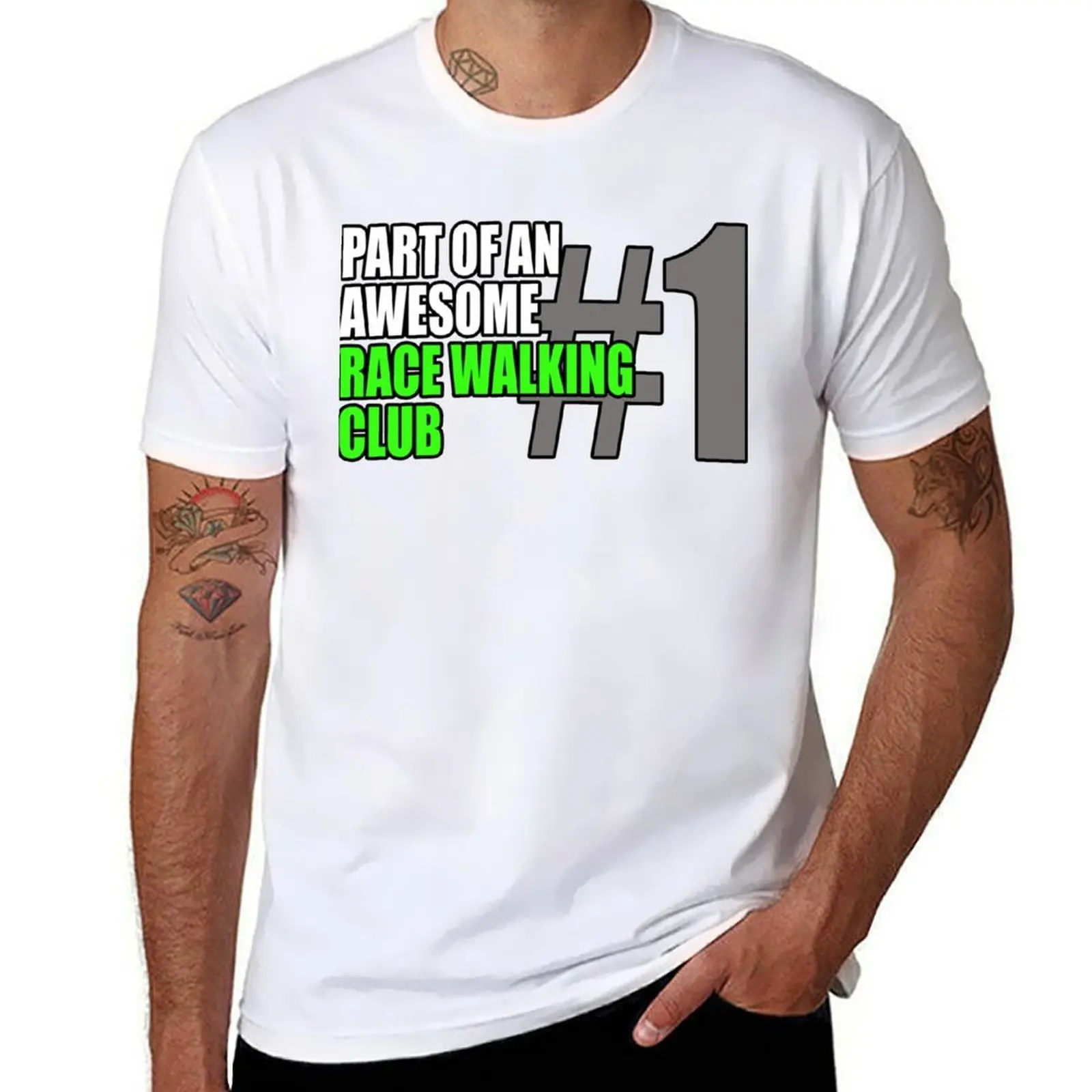 Футболка Race Walking Club мужские футболки для мужчин хлопковая футболка 100% футболка