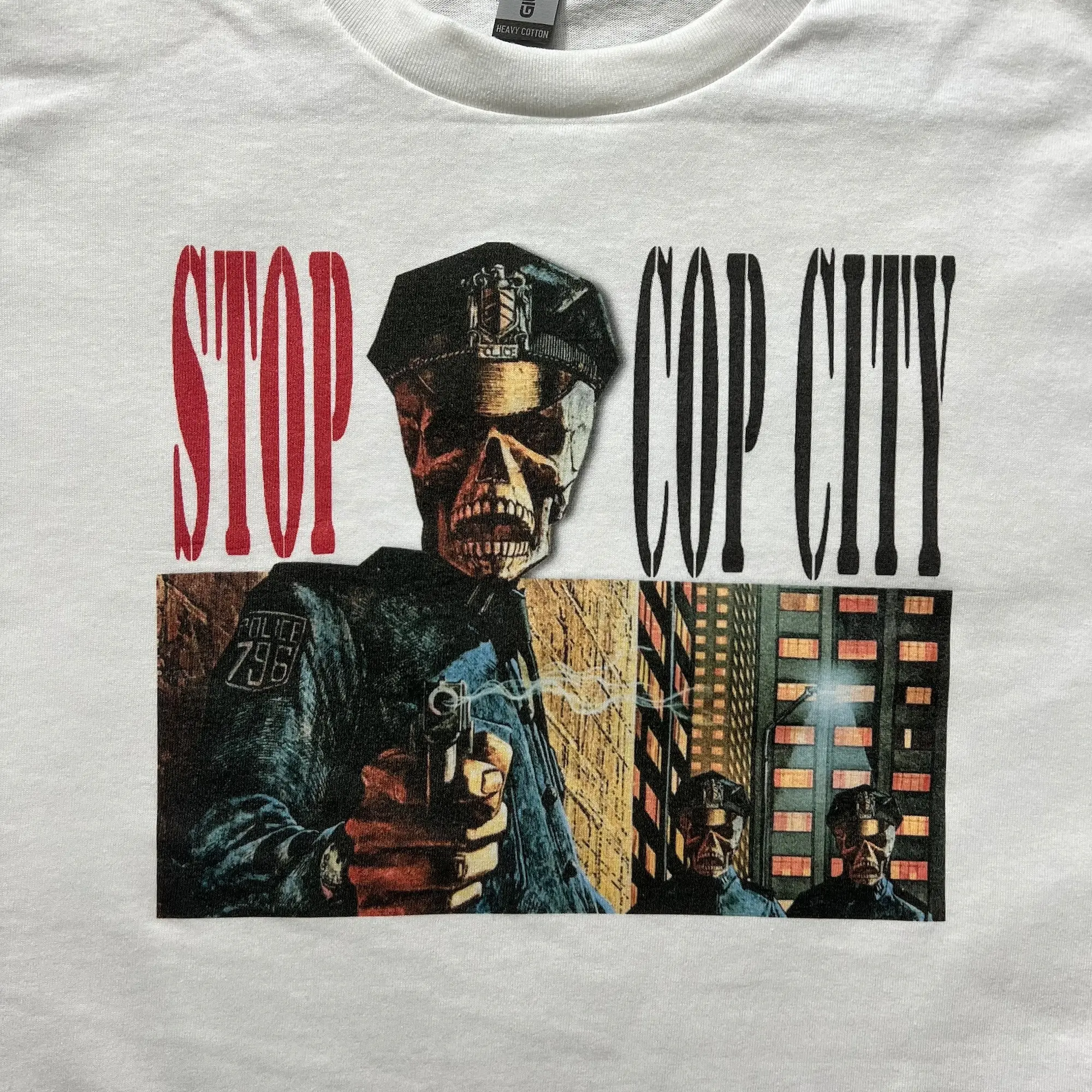 Новинка! Белая футболка Stop Cop City psa любого размера