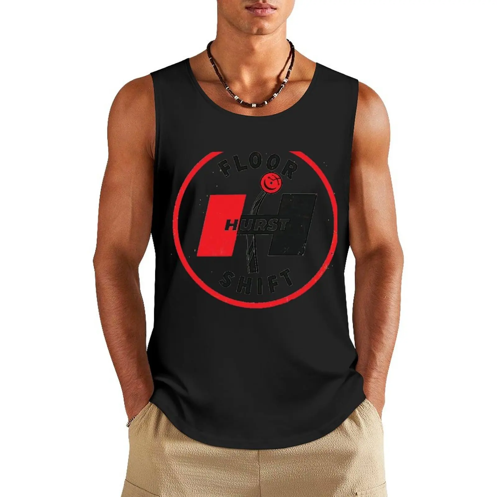 Ретро Hurst Floor Shifter Tank Top футболка с мышцами мужские спортивные футболки