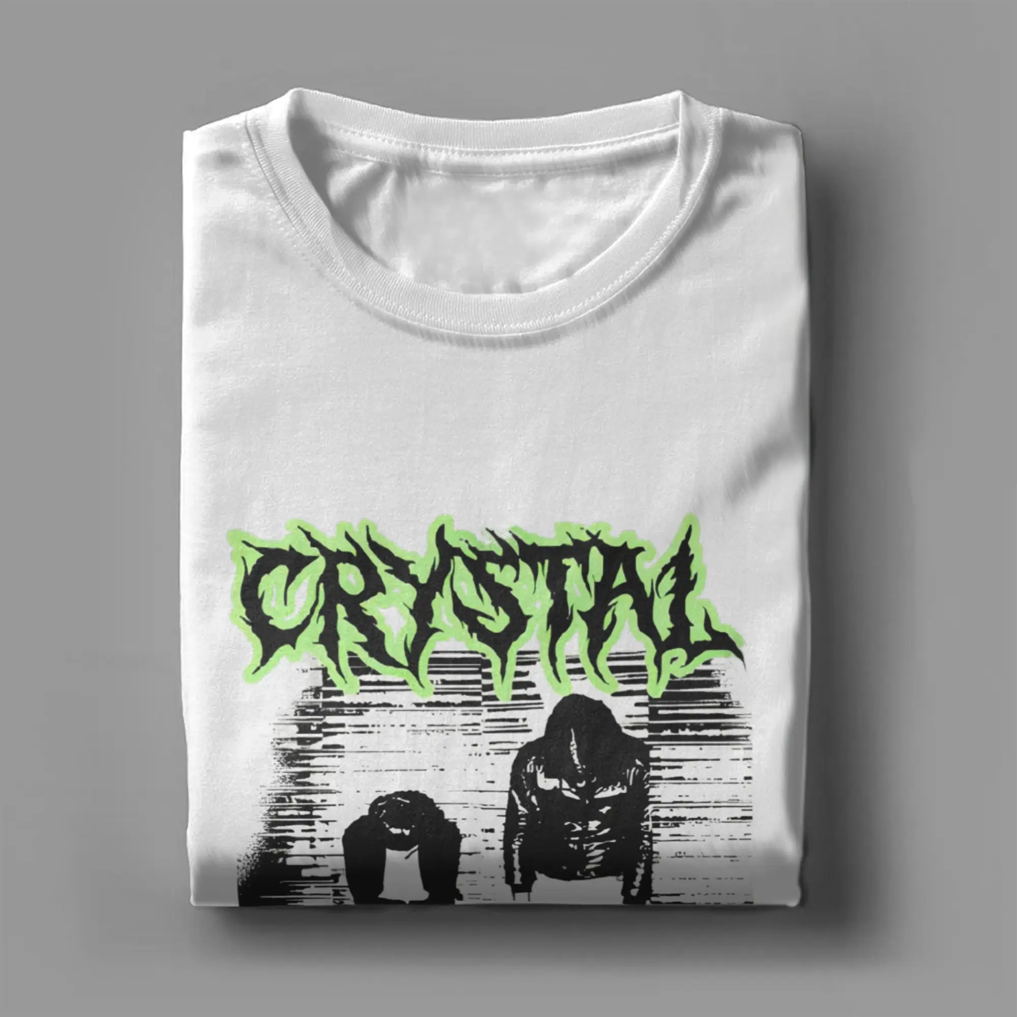 Фото Футболка Crystal Castles, пляжная электронная музыка, футболки в стиле Харадзюку, мужские 100% хлопок, 4XL, 5XL, 6XL, одежда, винтажные топы с короткими рукавами №4