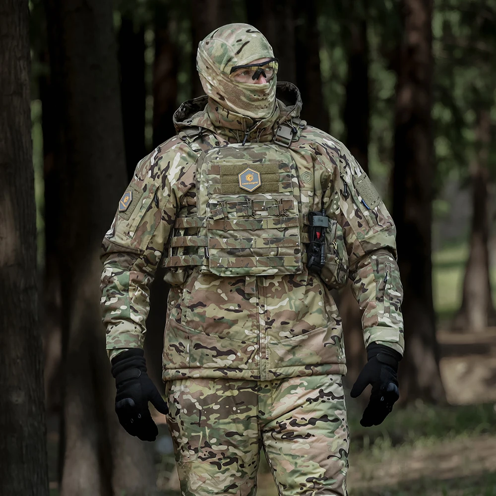 Фото Emersongear Blue Label Musk-Ox Тактическое пальто Ветрозащитная куртка Спорт Открытый Кемпинг Путешествия Пеший туризм Охота Эргономичный EMB9756 №5