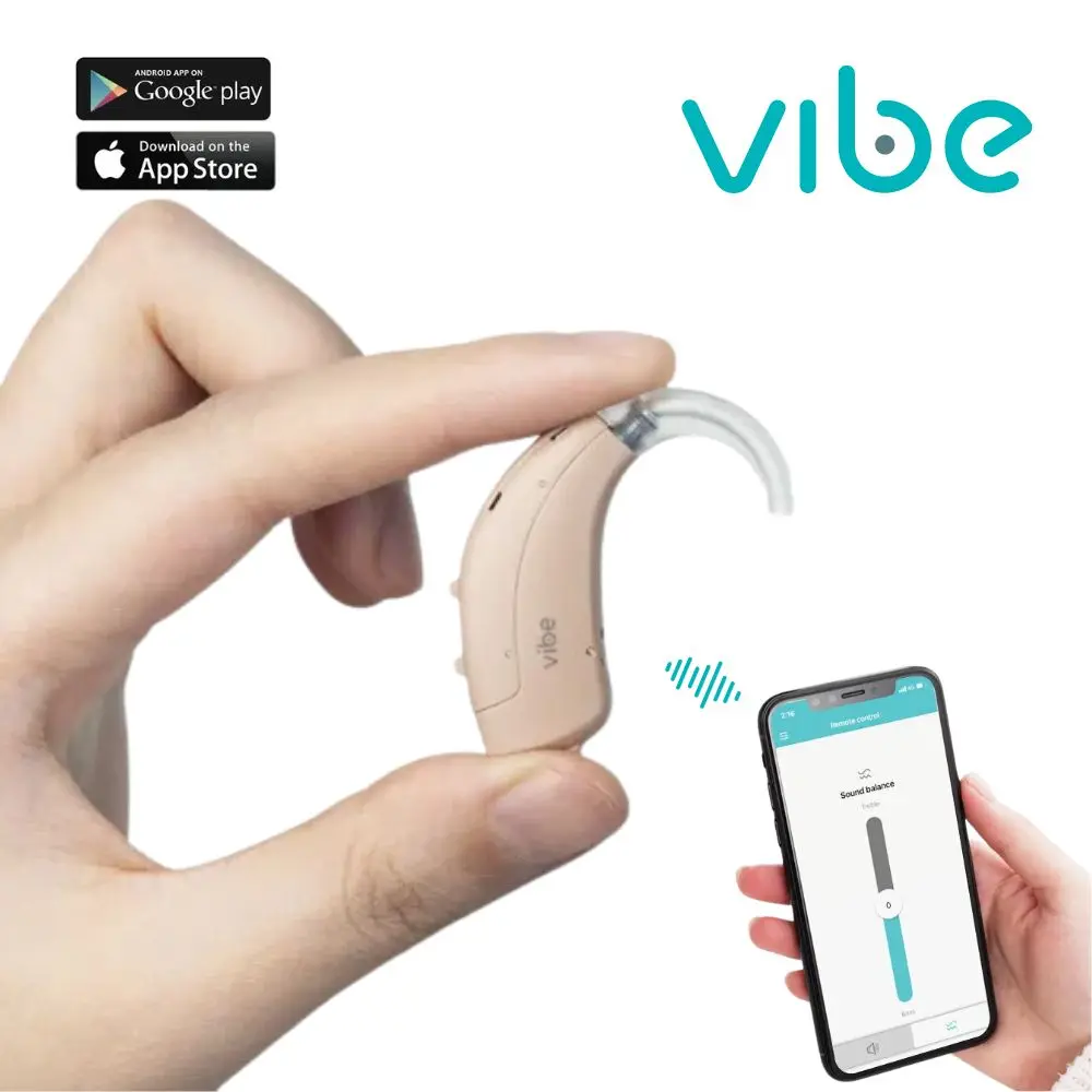 Оригинальный слуховой аппарат высокой мощности Vibe, подходящий для севельно глухих людей, усилитель звука, цифровой 4/6 каналов, управление через приложение