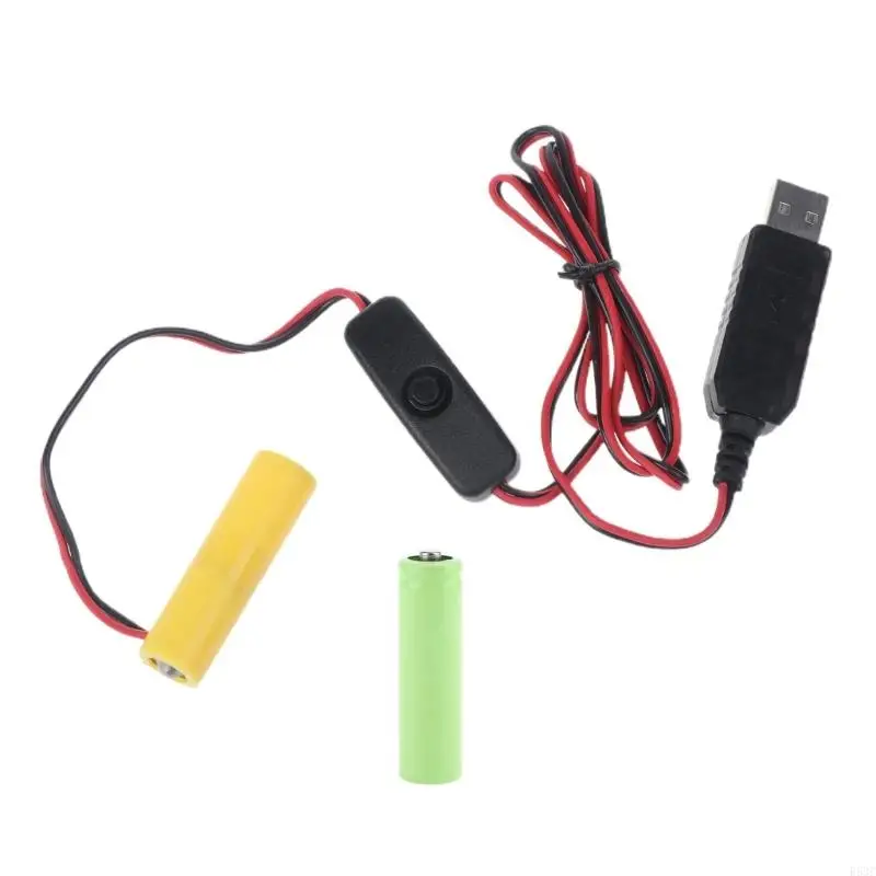 R53C USB-кабель питания для батареи LR6 AA, замена батареи AA 3 В, многоразовая батарея