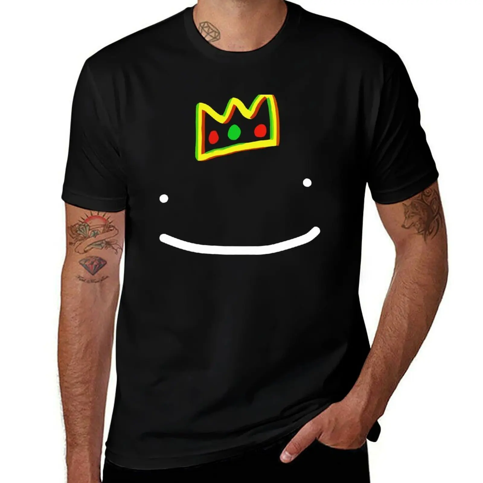 Футболка Ranboo Crown Smile, мужская дизайнерская футболка для мужчин, белая футболка