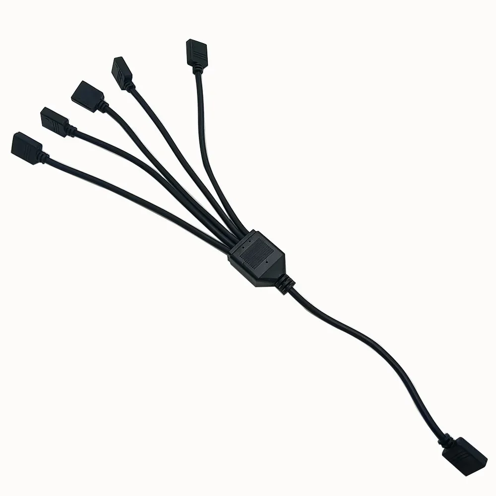 Фото Материнская плата RGB SYNC Splitter 5 В 3-контактный ARGB/12 В 4-контактный RGB SYNC HUB удлинительный кабель для передачи M/B ASUS GIGABYTE MSI №2