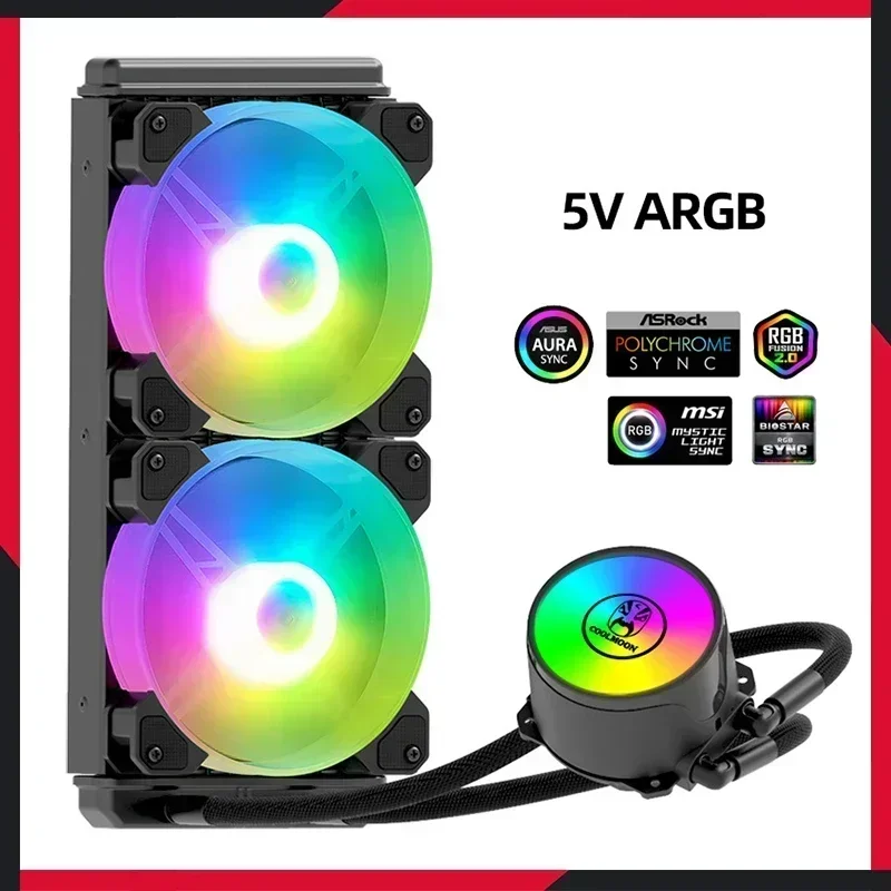 Фото Кулер компьютерный с RGB-подсветкой и водяным охлаждением, 240 №3