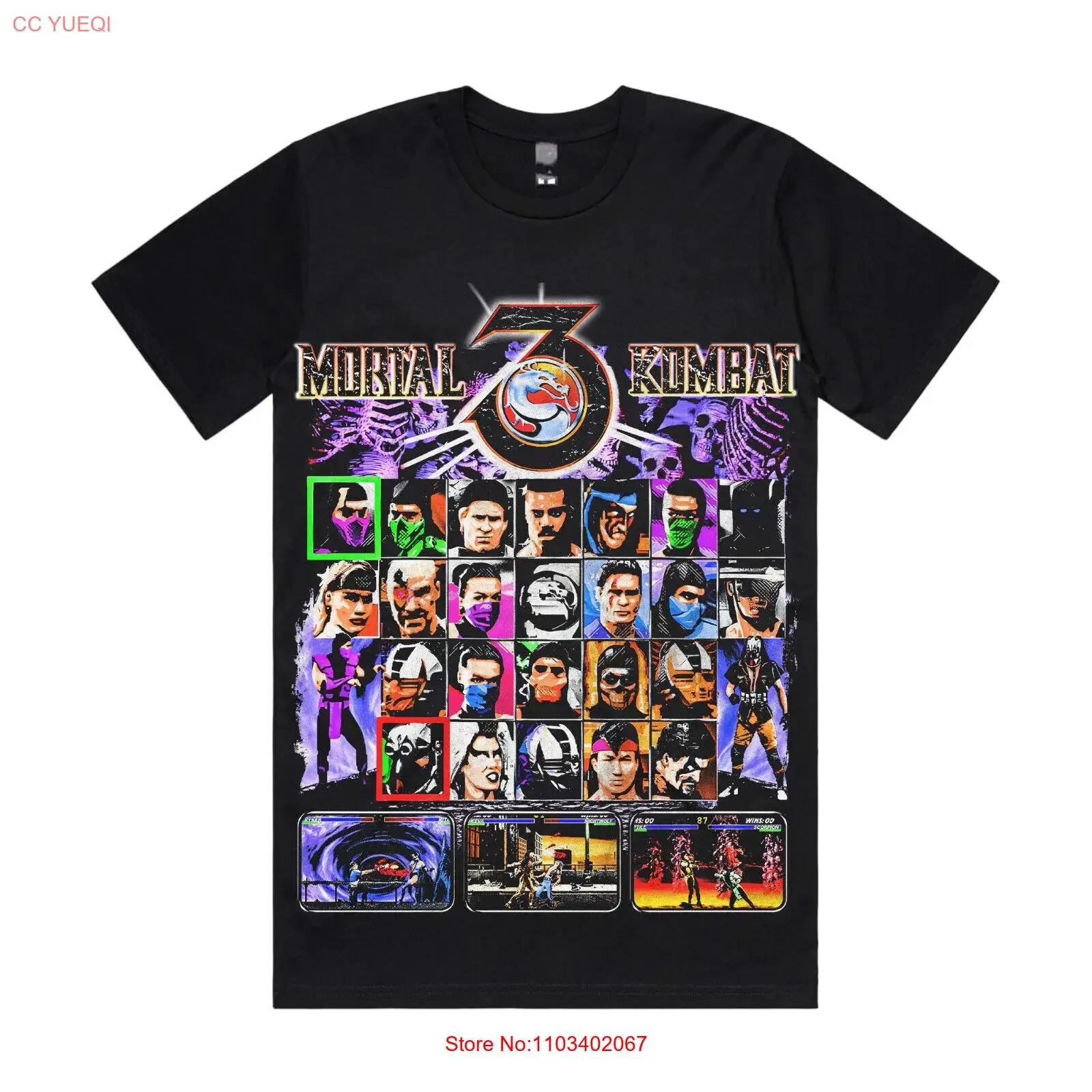 Футболка Mortal Kombat 3, винтажная стираная модная слегка стильная уличная одежда, дышащая домашняя повседневная мягкая дизайнерская одежда