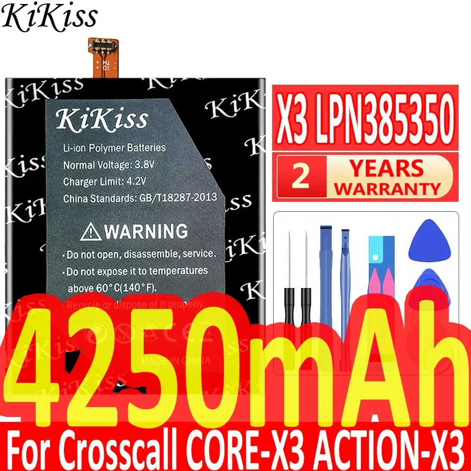 Для Crosscall CORE-X3 ACTION-X3, X3 LPN 385350 (Для Crosscall) Аккумулятор для мобильного телефона емкостью 4250 мАч