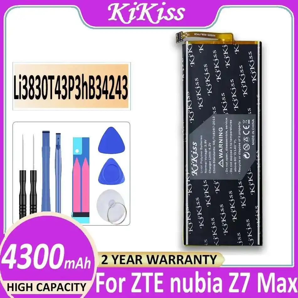 Для ZTE nubia Z7 Max NX505J Z7max Li3830T43P3hB34243 аккумулятор мобильного телефона, высокая емкость 4300 мАч