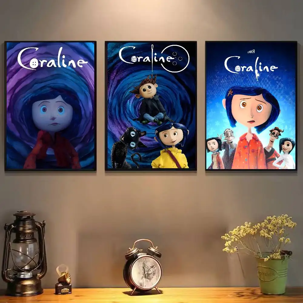 Фото Аниме фильм C-Coraline MOM постер HD Art липкая стена водостойкая домашняя гостиная спальня бар эстетическое украшение №5
