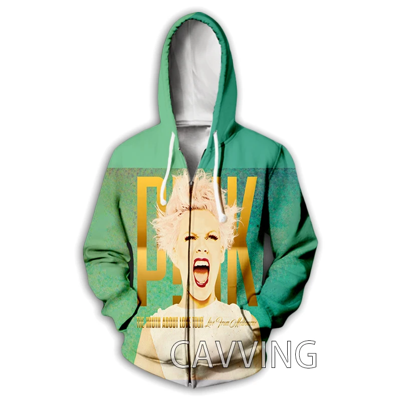 CAVVING 3D Print P!nk Alecia Beth Moore толстовки на молнии толстовка с капюшоном на молнии Harajuku толстовка хип-хоп толстовки