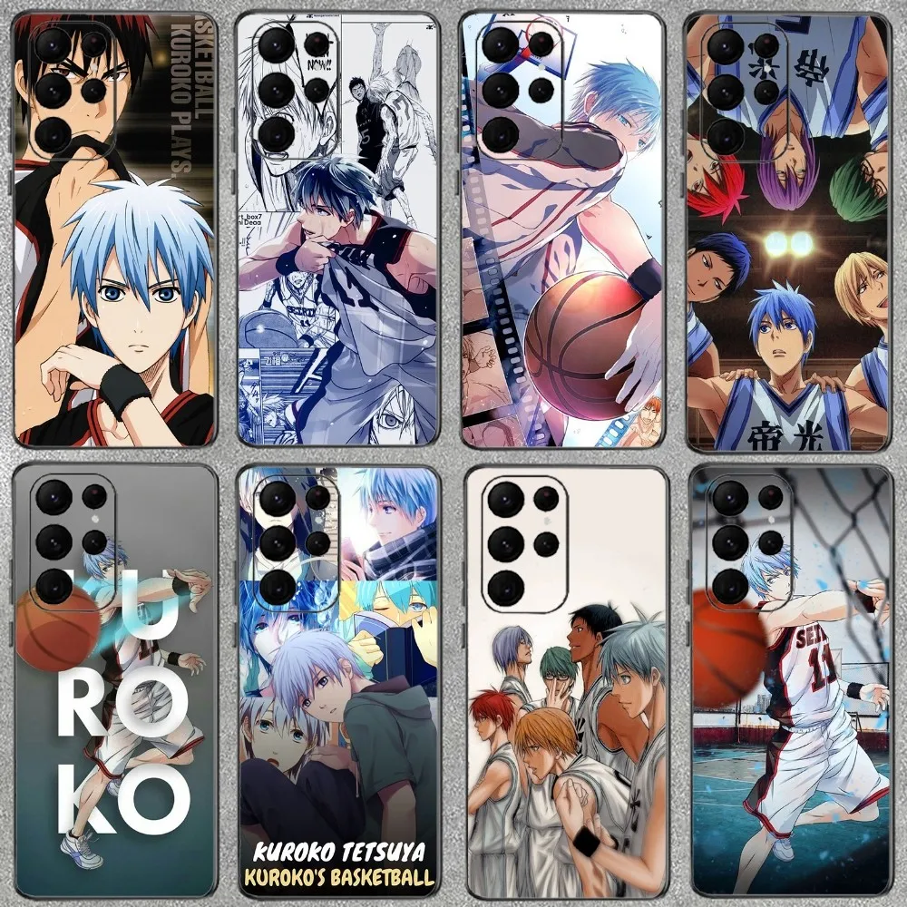 Симпатичный чехол Kuroko без корзины Chibi для телефона Samsung Galaxy A52 A12 A51 S21 Edge S22ULTRA S23 S20LITE Plus Ультра черный чехол
