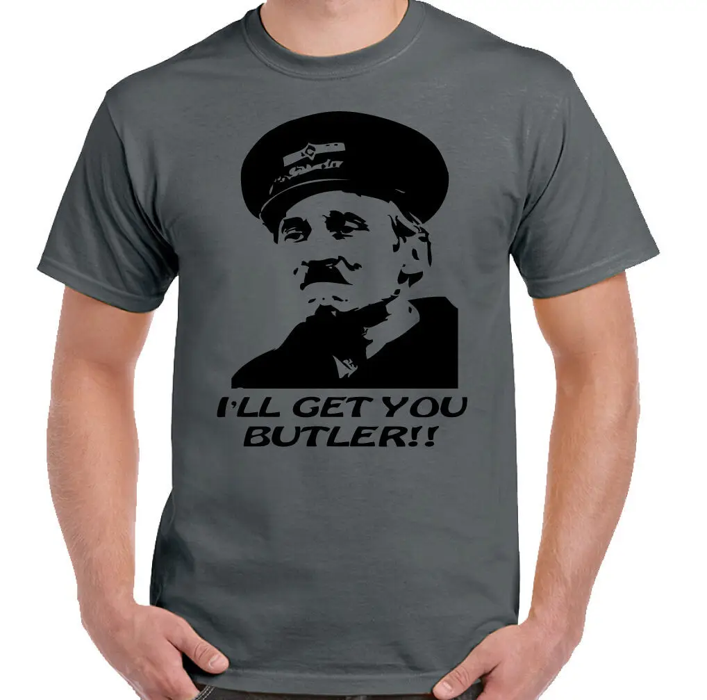 Я полуду тебя-дворецкий!! Мужская футболка Funny On The Buses Блейки Британский ситком 70-х годов