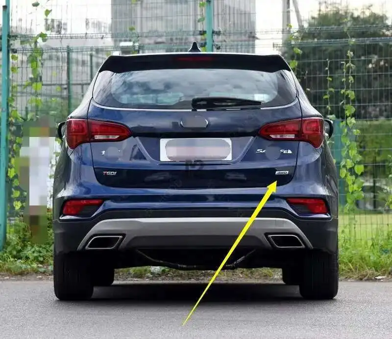 Фото 4WD Стайлинг автомобиля, хромированные хвостовые наклейки из АБС-пластика, эмблемы, украшения для Tucson CRETA KONA Santa Fe Sonata Elantra Sportage IX35 IX25 №4