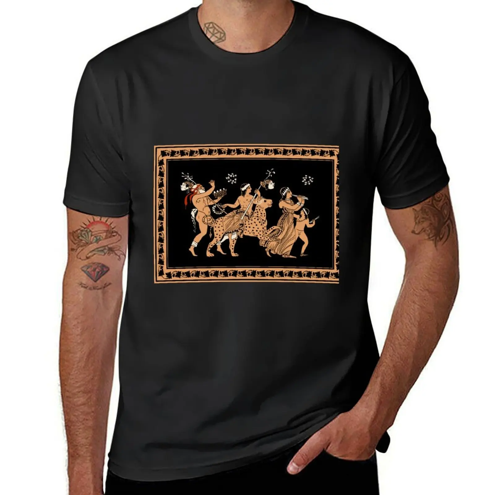 Силенус, Dyonisos & Maenad, футболка, корейская мода, великолепная белая Эстетическая Одежда для мальчиков, мужские футболки с графическим рисунком