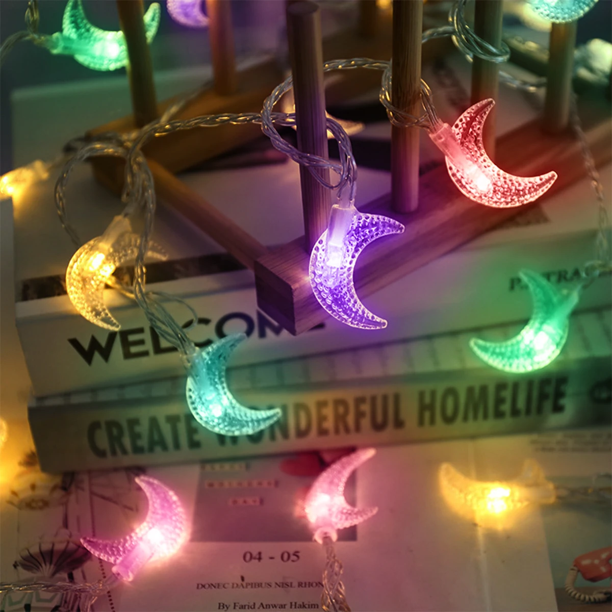 1,536 м лунные светодиодные гирлянды Eid Theme Fairy Lights Новогодние рождественские украшения Noel Navidad Гирлянда Рамадан Lights (art.: 3920cb62536cf) - 3920cb62536cf
