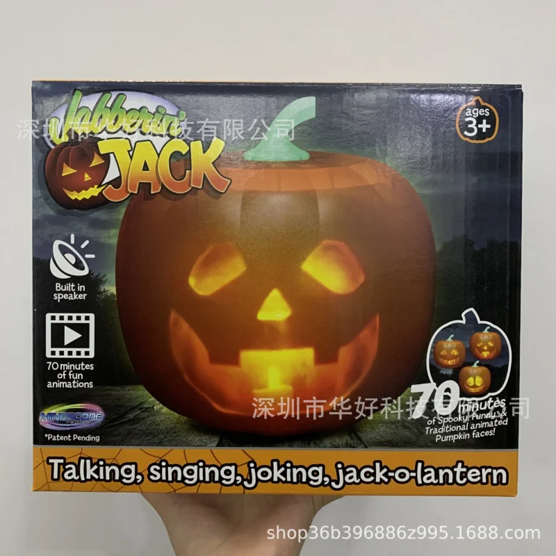 Фото Лидер продаж Mindscope Jabberin Jack Talking Pumpkin Light Хэллоуин Тыква Световая проекция №2