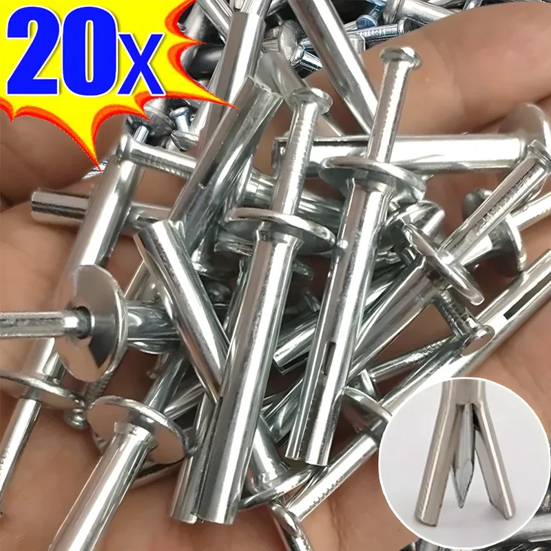 20/10 sztuk nit z napędem młotkowym stalowy zestaw gwoździ do rozszerzania instrumentów perkusyjnych śruby samogwintujące typu Knock do ścian betonowych łączniki meblowe