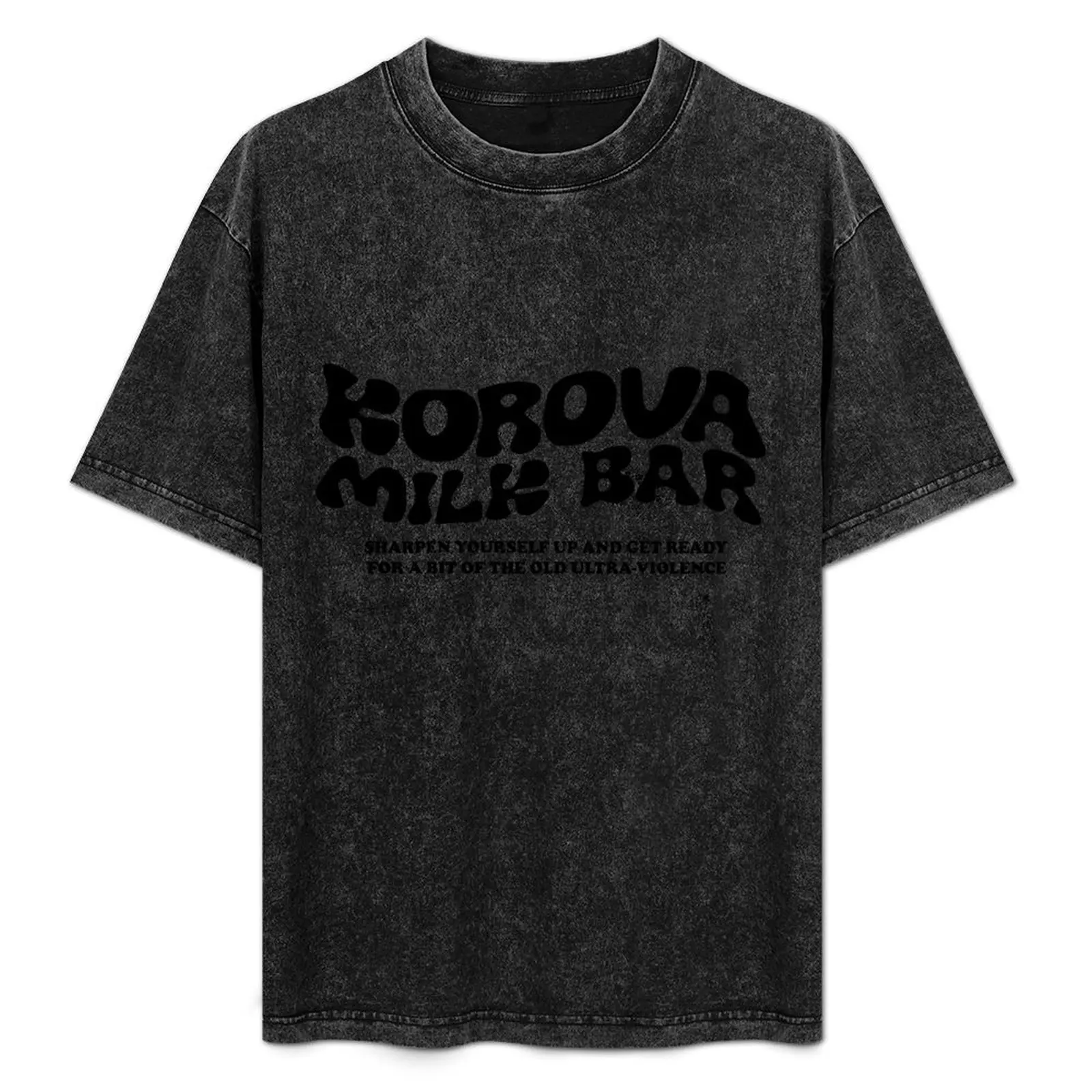 Футболка с графическим дизайном Film Korova Milk Bar Sharpen Yourself Up, рубашка в стиле аниме, одежда в стиле каваи, мужская футболка с короткими рукавами