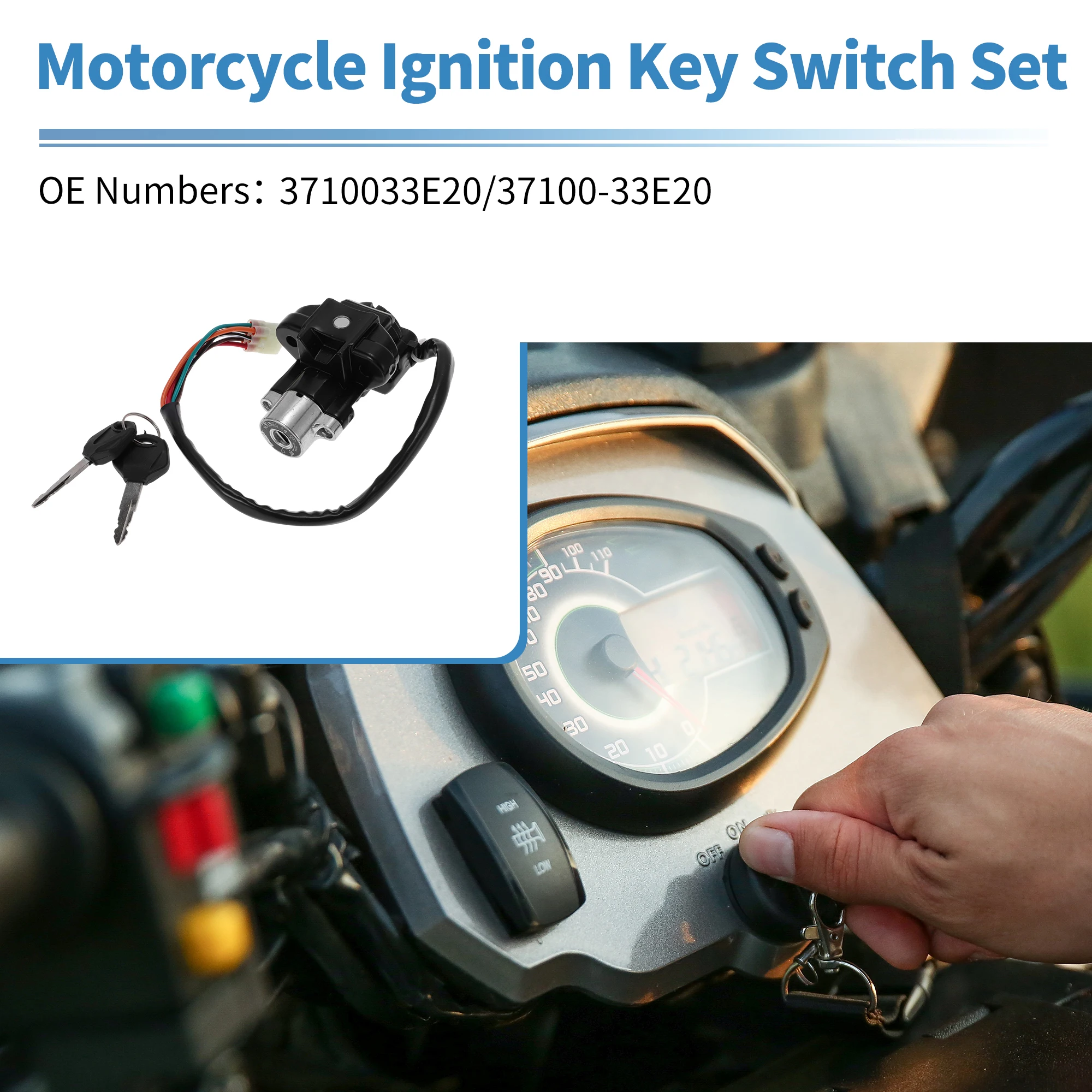 Ключ зажигания UXCELL No 3710033E20 для Suzuki GSXR600 2004-2005 2008-2015 1 комплект
