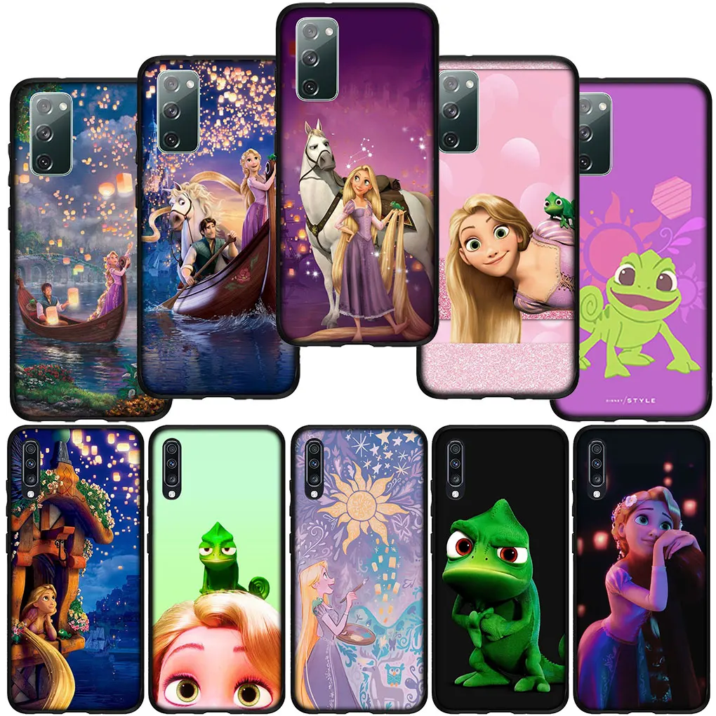 Мягкий чехол Рапунцель Паскаль для OPPO A17 A15 A16 A12 A53 A54 A57 A78 A79 A58 A38 A98 A94 A96 A74 A95 A77 A76