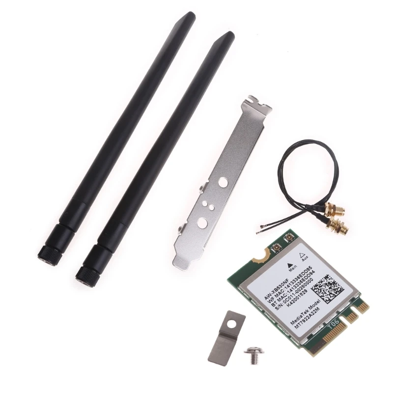 Фото RZ616 MT7922A22M 5374M WIFI 6E Bluetooth-совместимый 5.2 беспроводной модуль сетевой карты WLAN для ноутбуков №3
