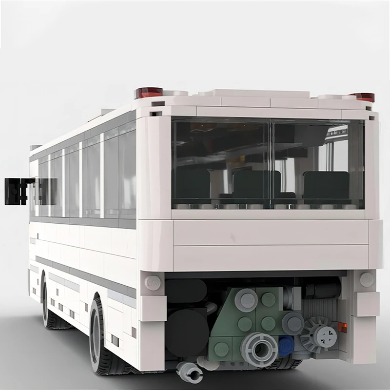 Фото Знаменитый фильм, классические высокоскоростные автомобили Ikarus 256,22V1, дизельный автобус, городские строительные блоки MOC, модель, креативные наборы для сбора кирпичей №5