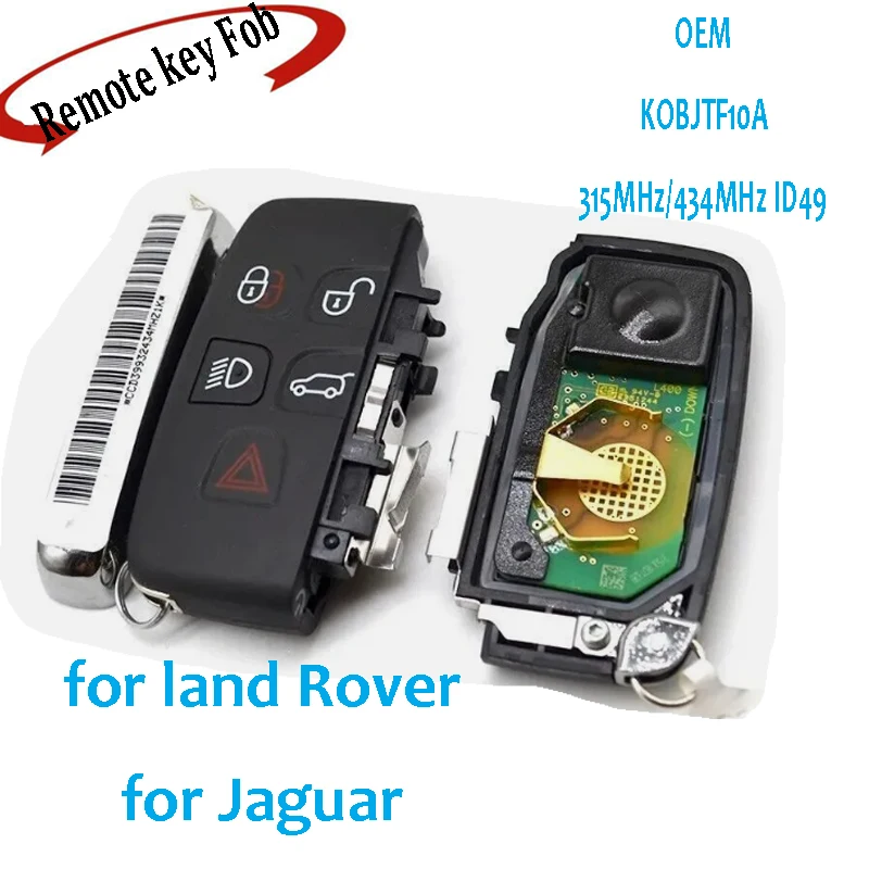 Умный дистанционный брелок Keyecu OEM для Land Rover Discovery 4 Freelander Range Sport Jaguar XF XE XJ 315/433 МГц ID49 KOBJTF10A 5B