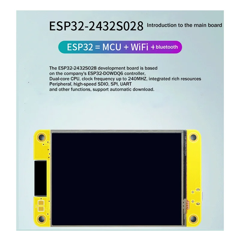 Фото Макетная плата ESP32 с Wi-Fi и Bluetooth, 2,8 дюйма, 240X320, умный экран, TFT-модуль, сенсорный экран LVGL №2