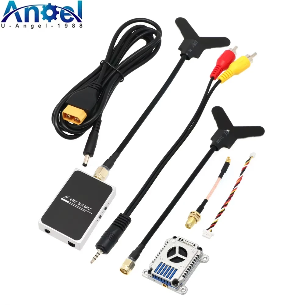 Передатчик LST 3,3G 3W VTX VRX FPV 16CH со встроенным микрофоном, аудио-и видеопередатчик для 7-13 дюймового FPV радиоуправляемого дрона дальнего радиуса действия