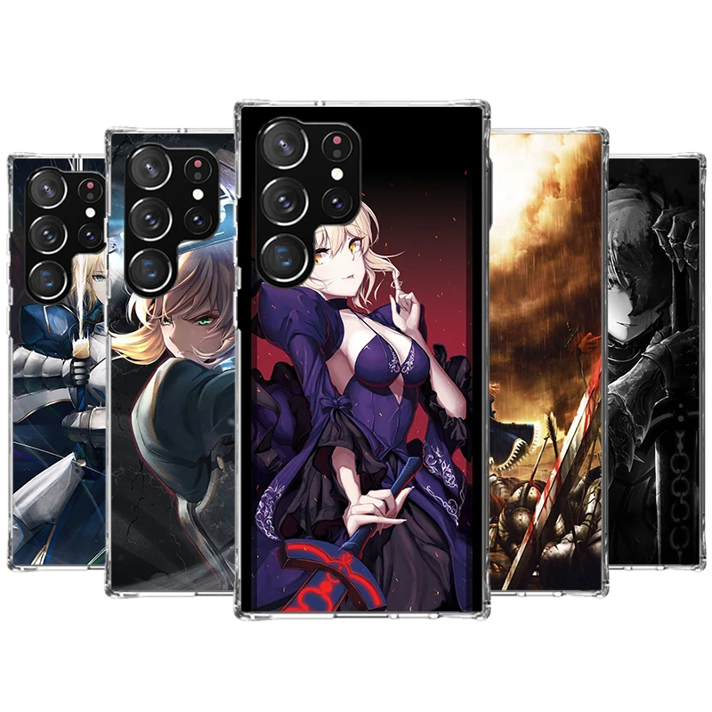 Чехол Fate Zero Stay Night Saber для телефона Samsung Galaxy S24 S23 S22 Ultra S21 S20 Fe S10 Plus S10E S9 S8 + чехол Coque