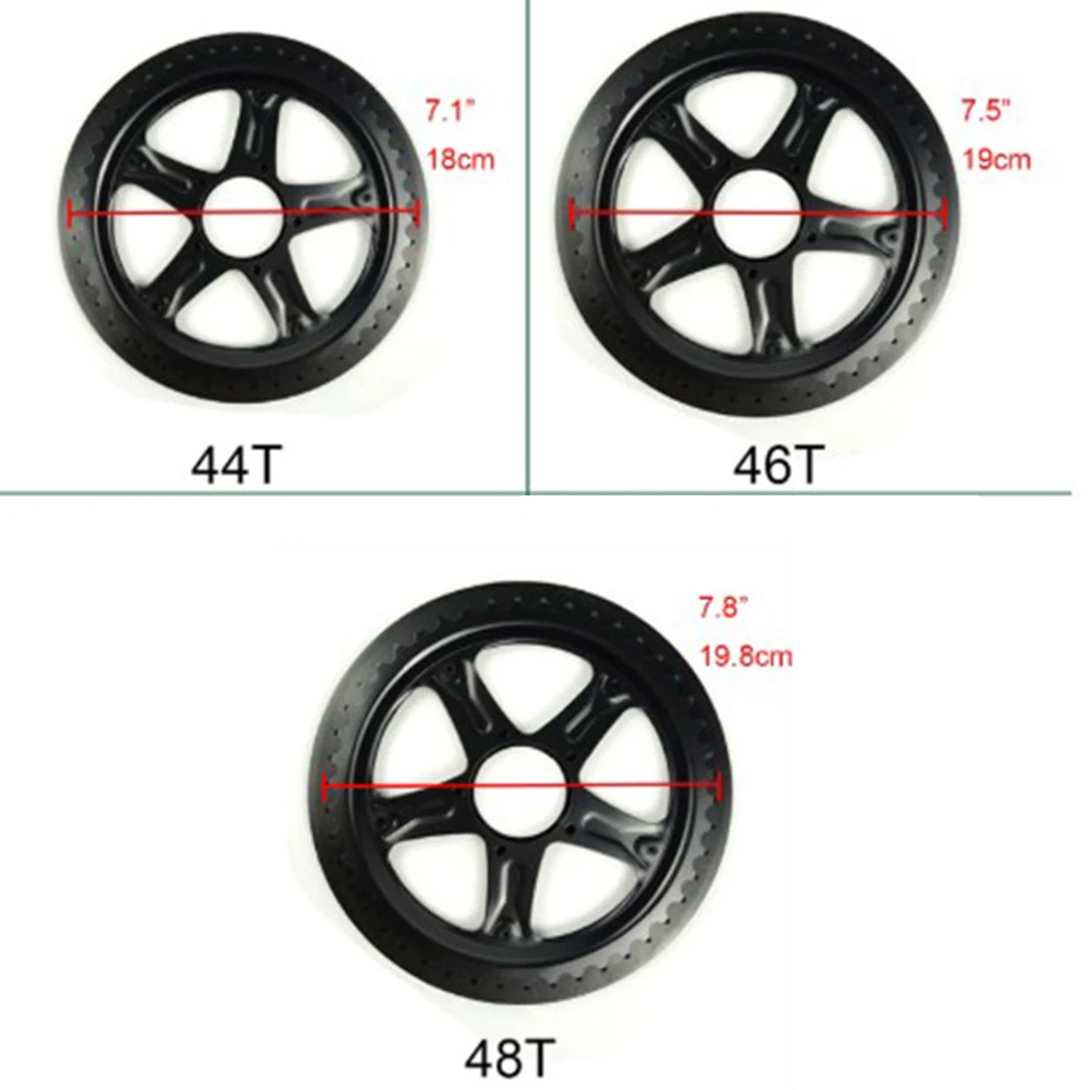 Звездочка звездочки колеса BBS02 46T BBS01 черные велосипедные электрические велосипеды для Bafang MidDrive моторная сталь + ABS 1 комплект