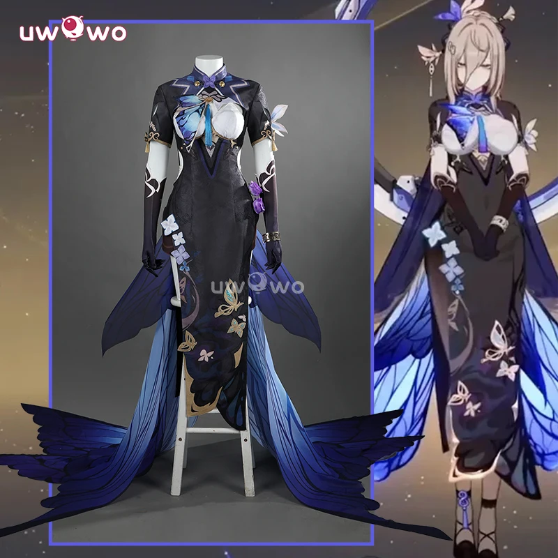 UWOWO Collab Серия: Aponia Косплей Honkai Impact 3 Aponia бабочка мечты Косплей Костюм Хэллоуин костюм