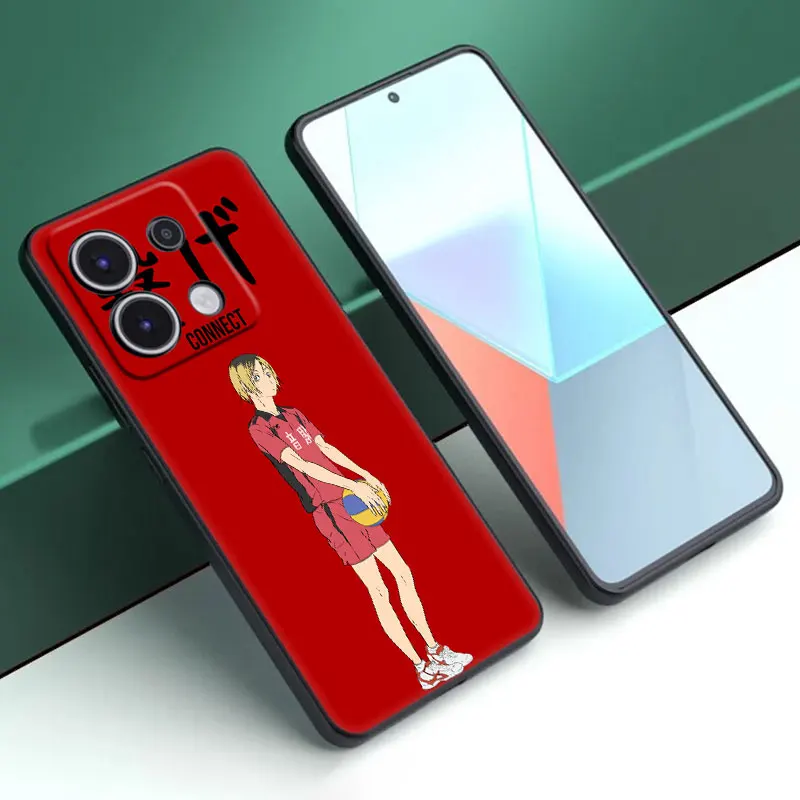 Фото Черный чехол с Аниме Haikyuu Kozume Kenma для Xiaomi Redmi Note 13 Pro Plus 11T 10T 9S Pro Redmi 13C 12R 12C 10C 10A 9T 9C 9A 70 Pro №4