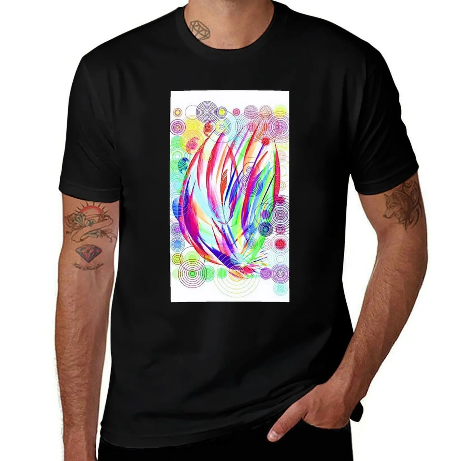 Футболка Angel Feather A Symphony of Celestial Light and Vibrant Harmony, мужская футболка большого размера