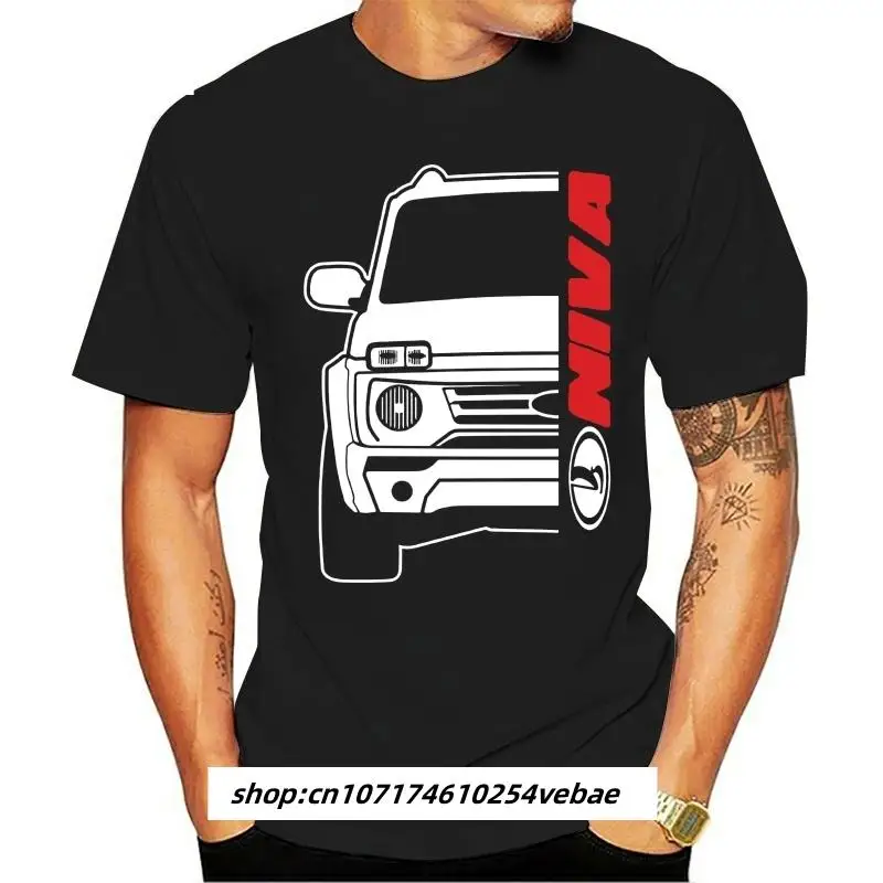 Лада Нива Brinto Kaus Hitam Mobil Otomatis 100% Katun Xs-3Xl Kaus Katun Pria Kaus Oblong Merek Musim Panas Eropa