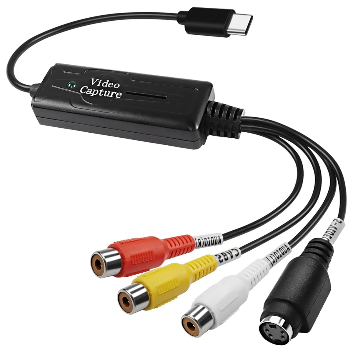 Преобразователь видеокарты RCA AV-USB C, адаптер для захвата видео, 1 канал AV NTSC PAL Video S, композитный конвертер видео в USB