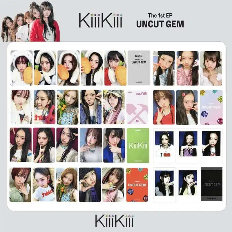 5 шт./компл. KIIIKIII Girl Group Album LOMO Card UNCUT GEM Коллекционная фотокарта LEESOL SUI HAUM JIYU KYA Открытка для фанатов Подарок для девочек