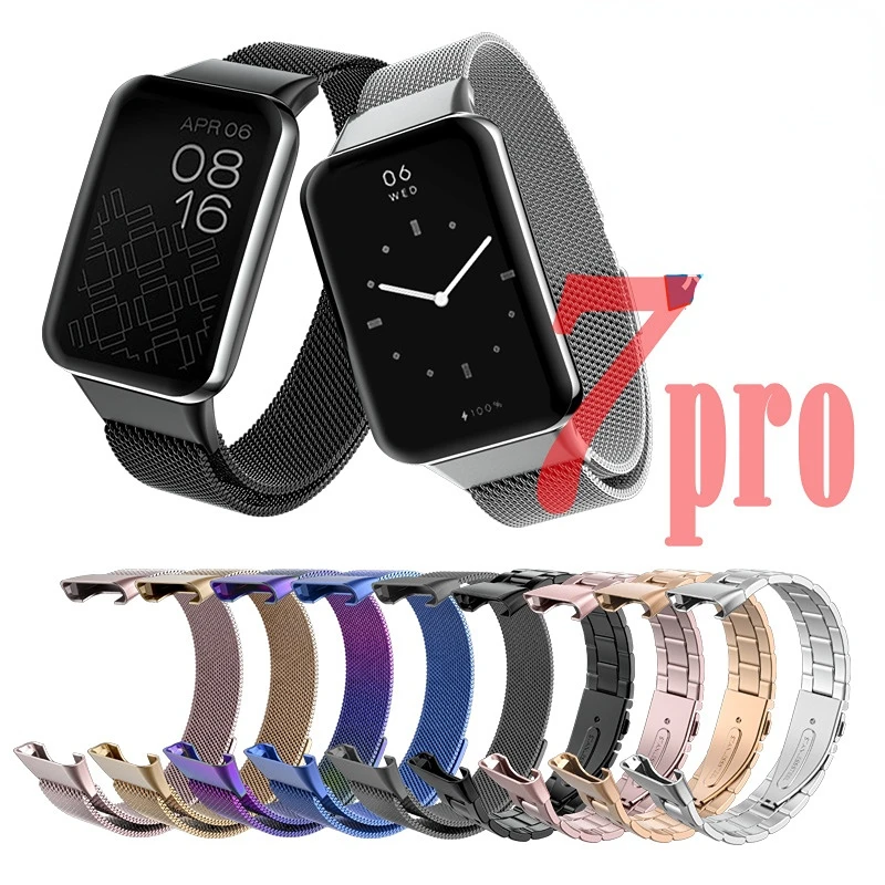 Металлический ремешок для Xiaomi Smart Band 7 Pro, браслеты из нержавеющей стали для Mi Band 7 Pro, ремешок Correa, аксессуары для умных часов