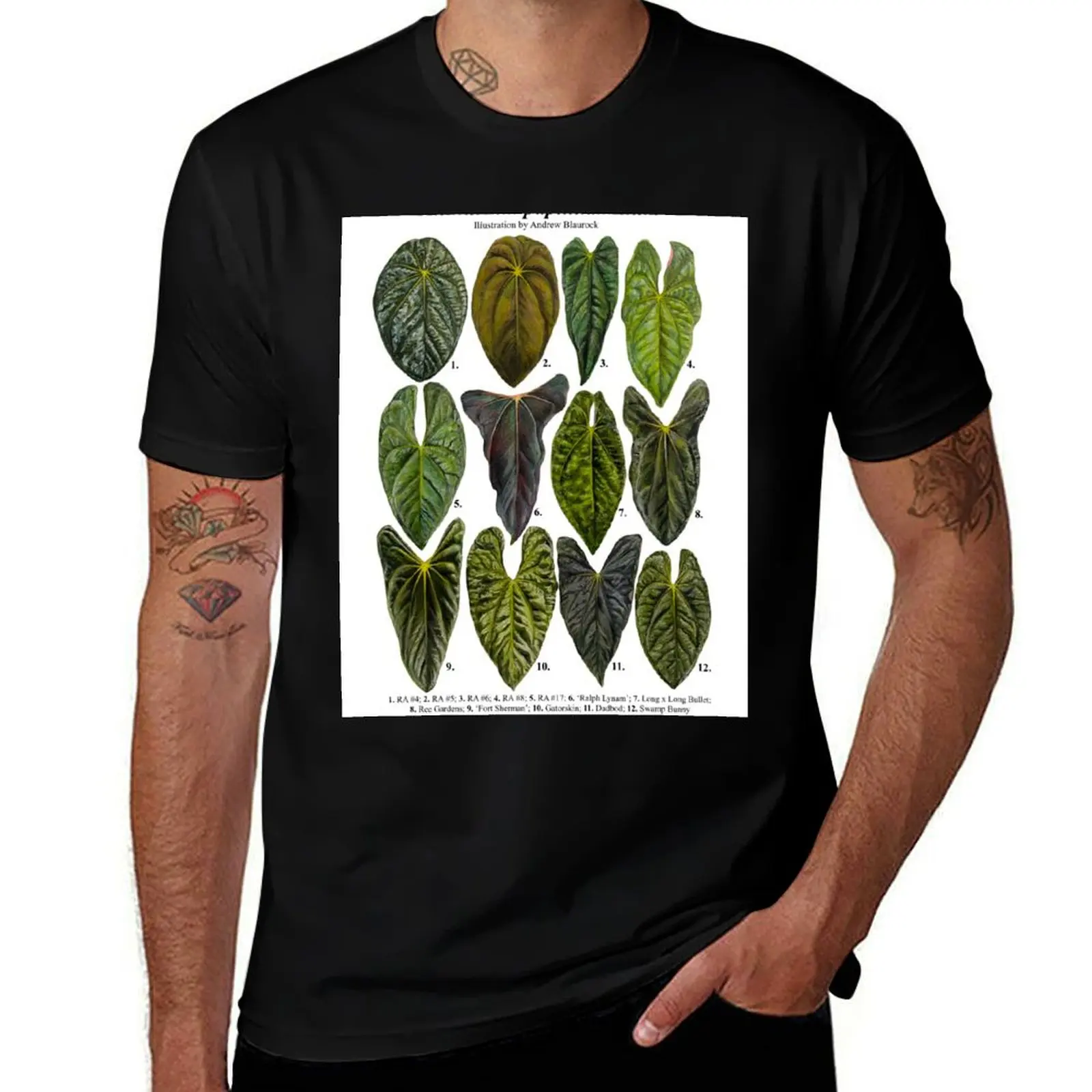Футболка Anthurium Papillilaminum I, мужские футболки с принтом, мужская хлопковая футболка